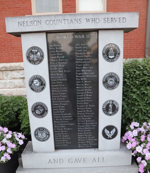 NELSON COUNTIANS WHO SERVED AND GAVE ALL WAR MEMORIAL