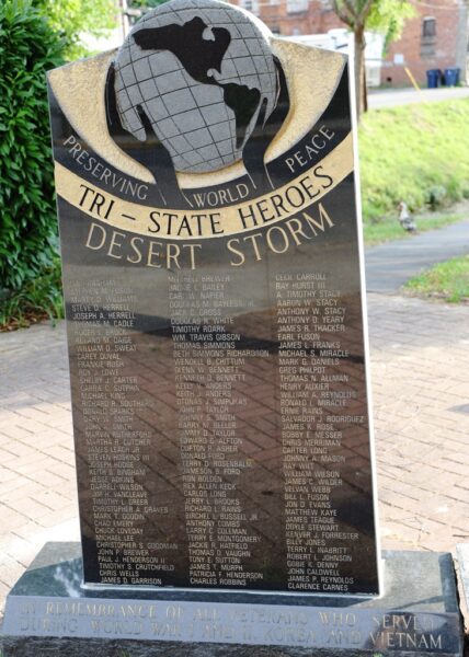 TRI-STATE HEROES DESERT STORM WAR MEMORIAL FRONT