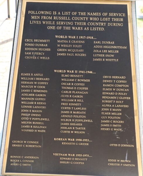 IN MEMORY OF THOSE WHO DIED FOR GOD AND COUNTRY MEMORIAL PLAQUE