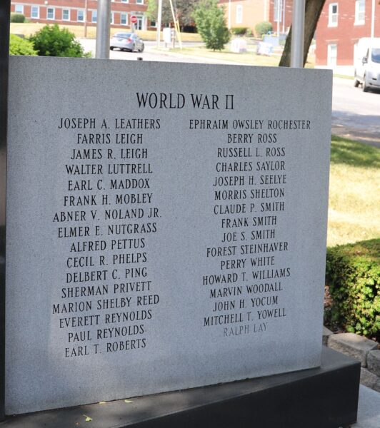 LINCOLN COUNTY WAR VETERANS MEMORIAL RIGHT STONE