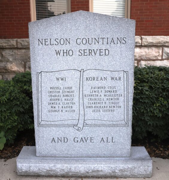 NELSON COUNTIANS WHO SERVED WAR MEMORIAL