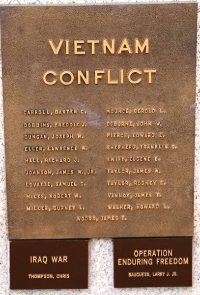 WILKES COUNTY ULTIMATE SACRIFICE WAR MEMORIAL PLAQUE D