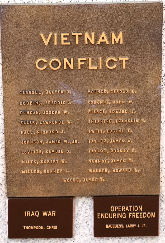 WILKES COUNTY ULTIMATE SACRIFICE WAR MEMORIAL PLAQUE D