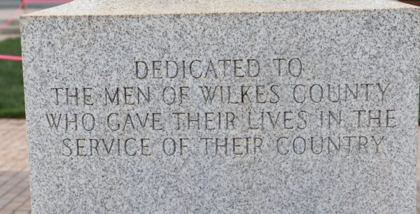 WILKES COUNTY ULTIMATE SACRIFICE WAR MEMORIAL STONE