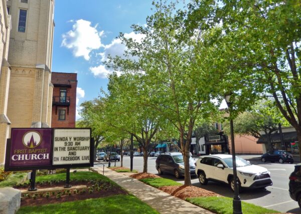 FIRST BAPTIST CHURCH WORLD WAR II SUPREME SACRIFICE MEMORIAL TREES