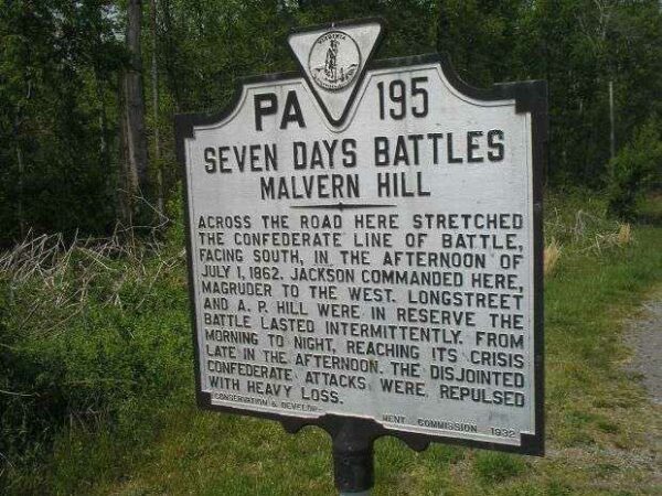 SEVEN DAYS BATTLES WAR MEMORIAL MARKER IV