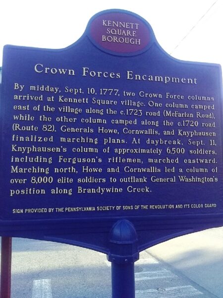 CROWN FORCES ENCAMPMENT REVOLUTIONARY WAR MEMORIAL MARKER