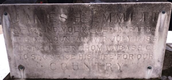 JAMES H. EMMETT WAR MEMORIAL CANNON STONE