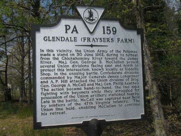 GLENDALE (FRAYSER’S FARM) WAR MEMORIAL MARKER