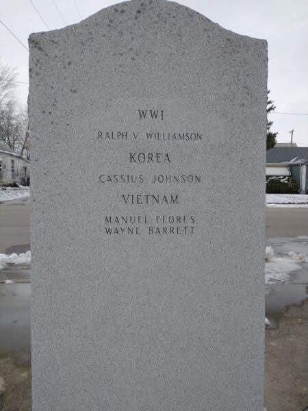 REDKEY WAR VETERANS MEMORIAL BACK