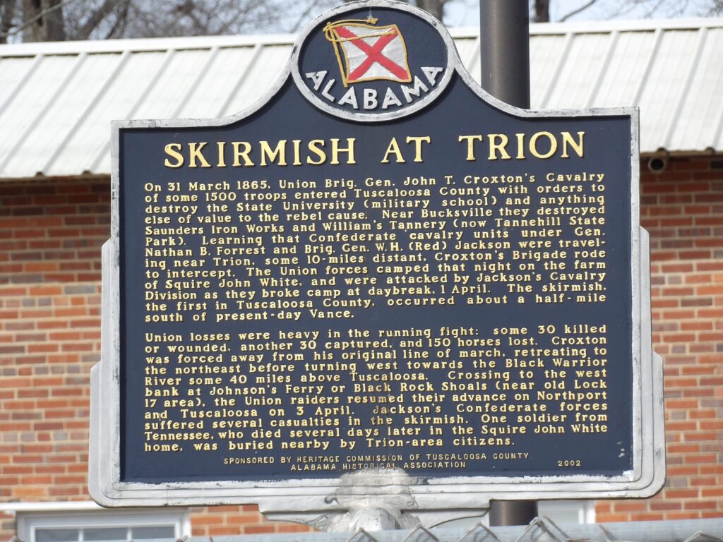 SKIRMISH AT TRION WAR MEMORIAL MARKER
