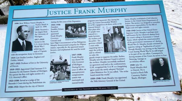 JUSTICE FRANK MURPHY WAR MEMORIAL PLAQUE
