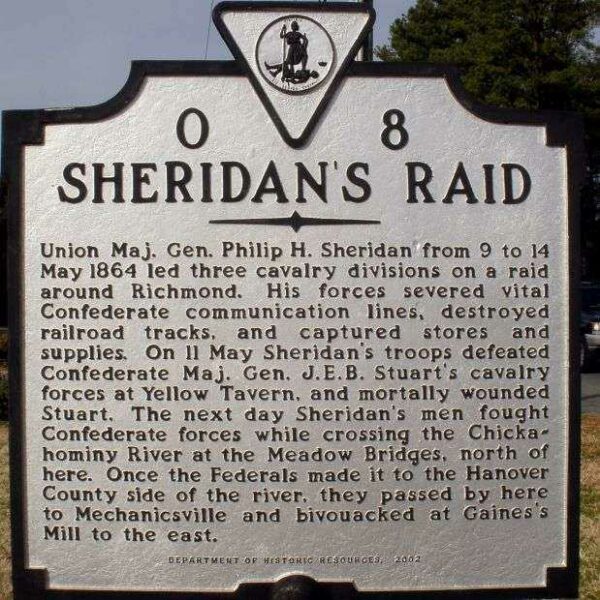 SHERIDAN’S RAID WAR MEMORIAL MARKER