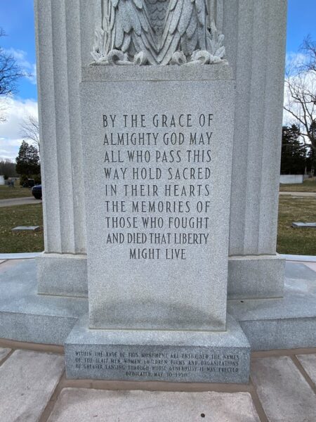 EVERGREEN CEMETERY VETERANS MEMORIAL STONE B