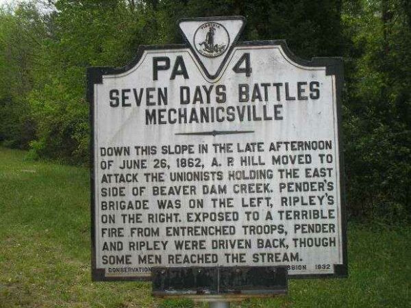 SEVEN DAYS BATTLES WAR MEMORIAL MARKER I