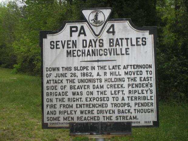 SEVEN DAYS BATTLES WAR MEMORIAL MARKER I