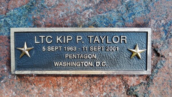 LTC KIP P. TAYLOR WAR MEMORIAL PLAQUE