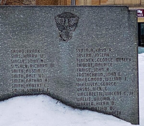 CHIPPEWA COUNTY WORLD WAR II MEMORIAL STONE D