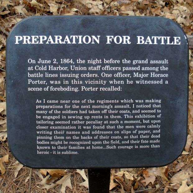 PREPARATION FOR BATTLE MEMORIAL PLAQUE