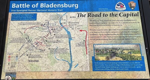 BATTLE OF BLADENSBURG THE ROAD TO THE CAPITAL MEMORIAL PANEL