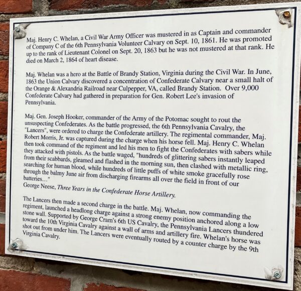 MAJ. HENRY C. WHELAN WAR MEMORIAL PLAQUE