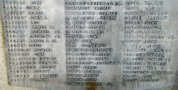 WILKES BARRE WAR MEMORIAL STONE H