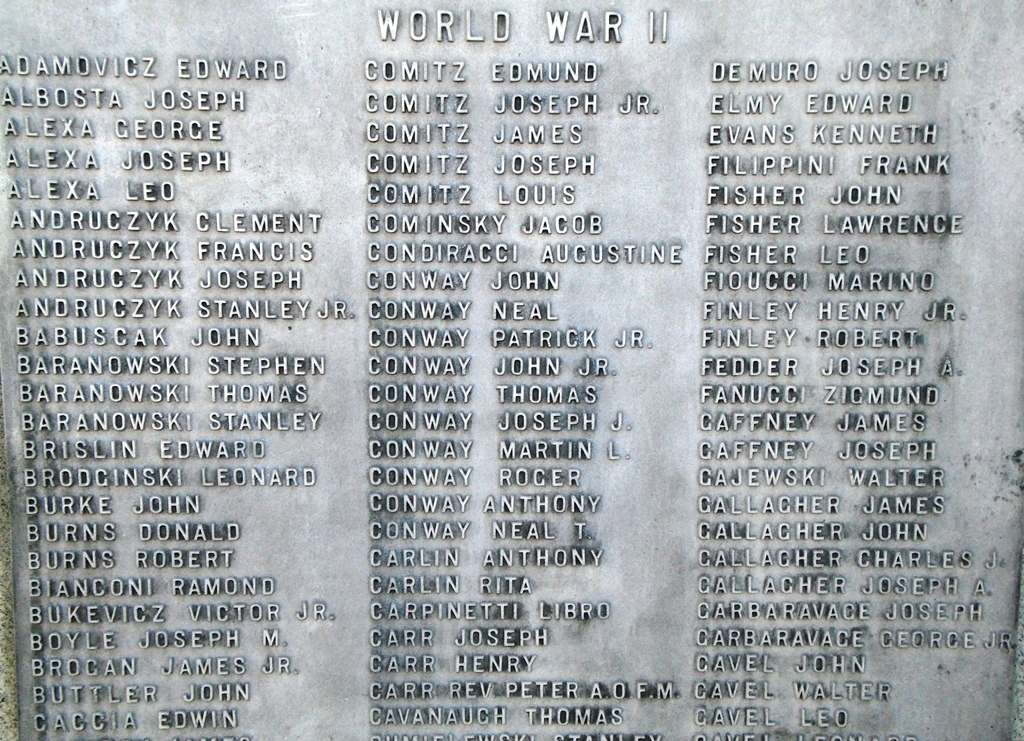 WILKES BARRE WAR MEMORIAL STONE G