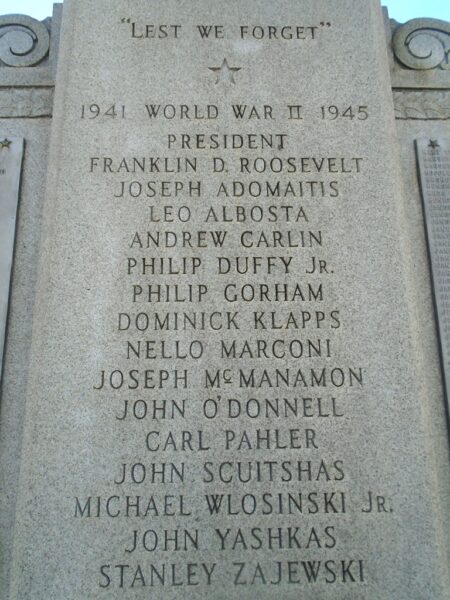 WILKES BARRE WAR MEMORIAL STONE A