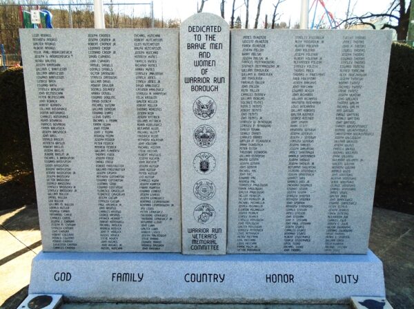 WARRIOR RUN BOROUGH HONOR ROLL MEMORIAL