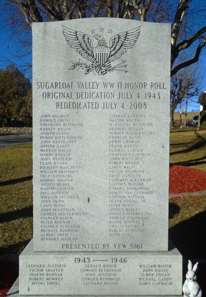 SUGARLOAF VALLEY WORLD WAR II HONOR ROLL MEMORIAL