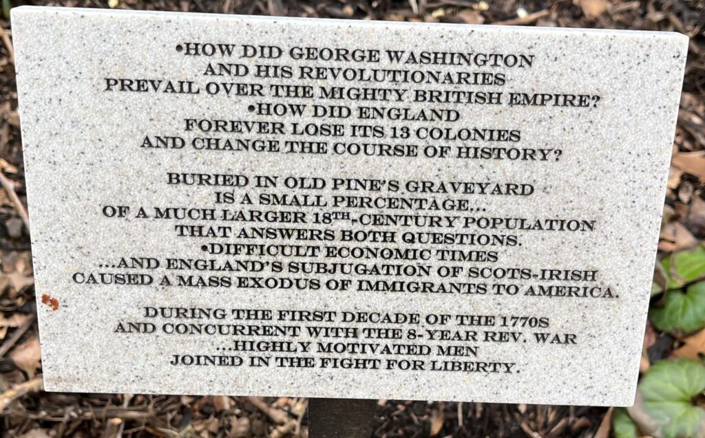 BURIED IN OLD PINE’S GRAVEYARD REVOLUTIONARY WAR MEMORIAL