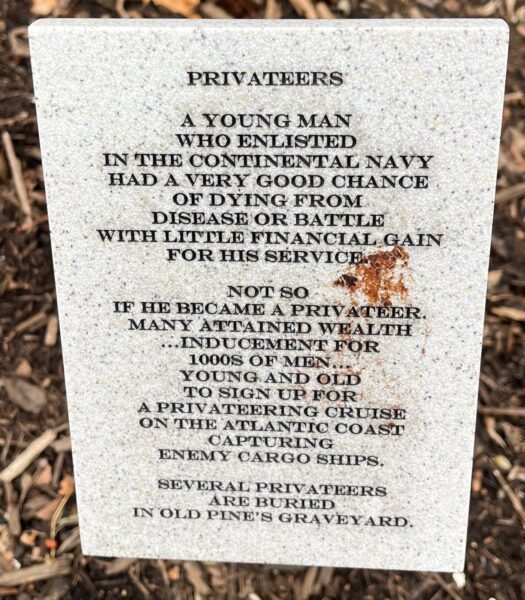 PRIVATEERS REVOLUTIONARY WAR MEMORIAL STONE
