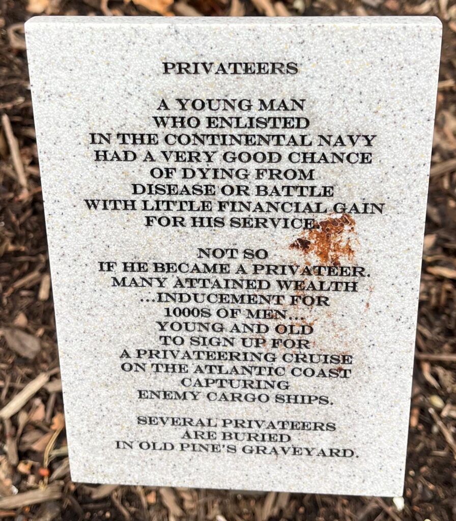 PRIVATEERS REVOLUTIONARY WAR MEMORIAL STONE