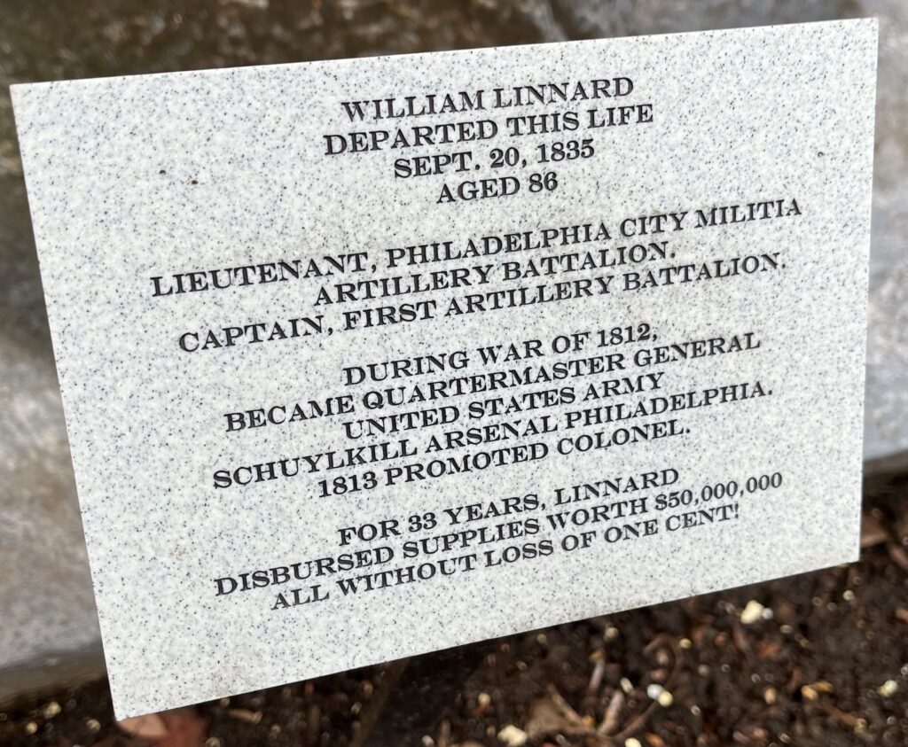 WILLIAM LINNARD WAR MEMORIAL STONE