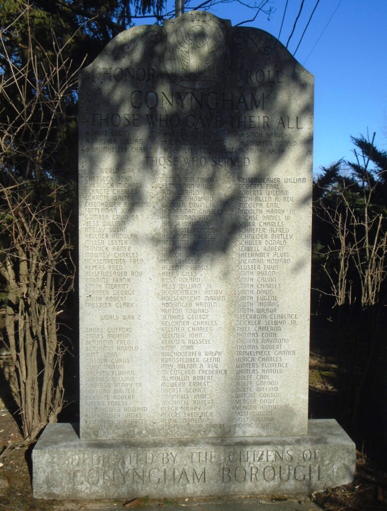 CONYNGHAM BOROUGH HONOR ROLL MEMORIAL