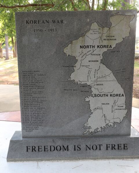 PINEVILLE KOREAN WAR MEMORIAL BACK