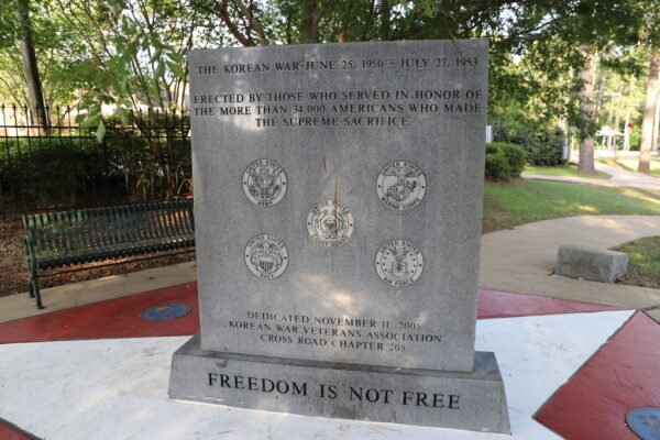 PINEVILLE KOREAN WAR MEMORIAL FRONT
