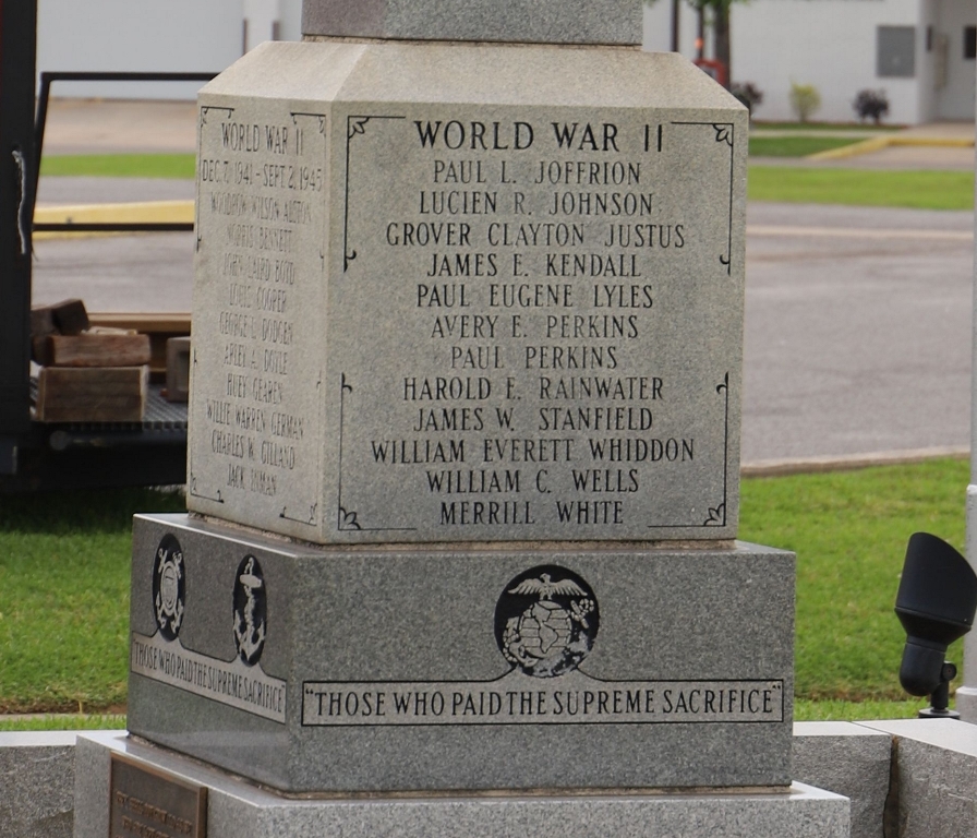 THOSE WHO PAID THE SUPREME SACRIFICE MEMORIAL SIDE C