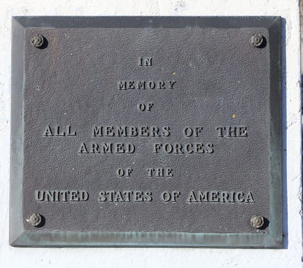 ZEPHYRHILLS ALL MEMBERS ARMED FORCES MEMORIAL FLAGPOLE PLAQUE