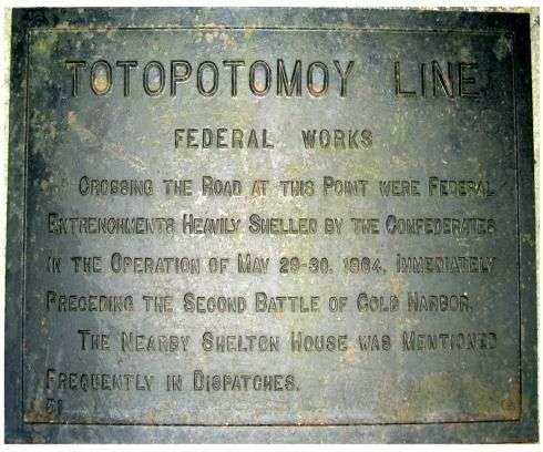 TOTOPOTOMOY LINE MEMORIAL PLAQUE