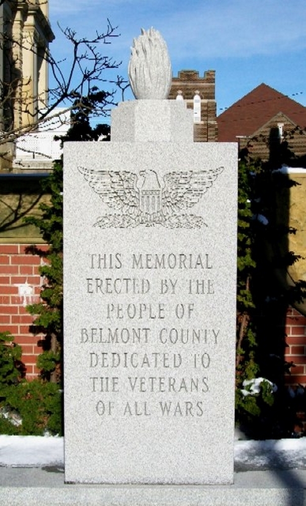 BELMONT COUNTY VETERANS OF ALL WARS MEMORIAL  CLOSE-UP
