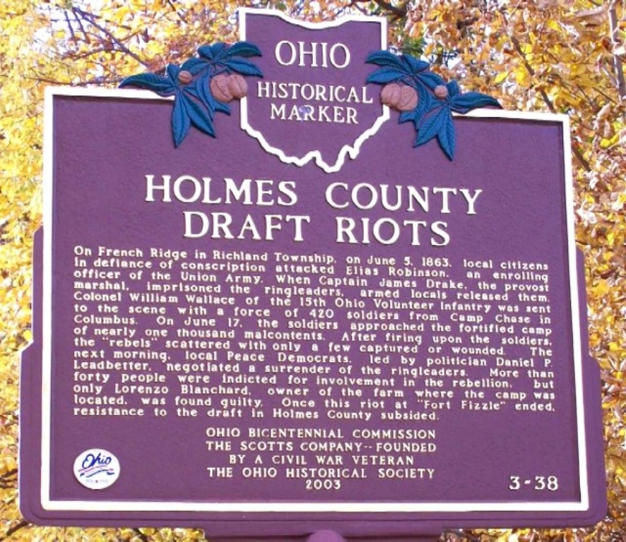 HOMES COUNTY DRAFT RIOTS MEMORIAL MARKER