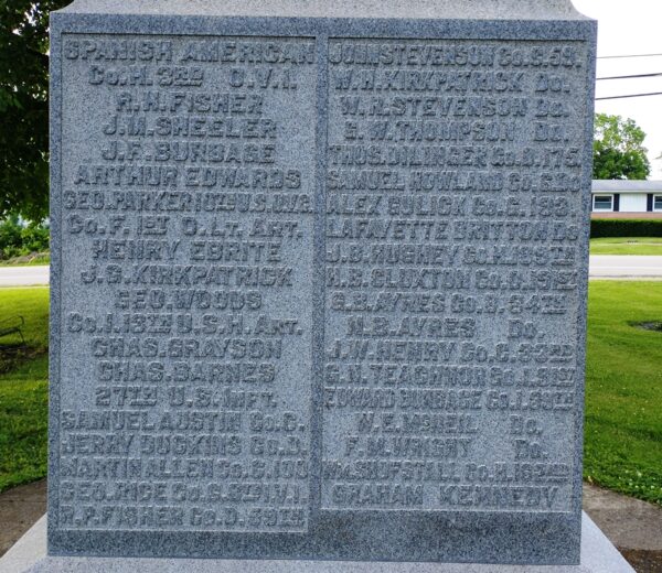 DECATUR CIVIL WAR MEMORIAL HONOR ROLL STONE C