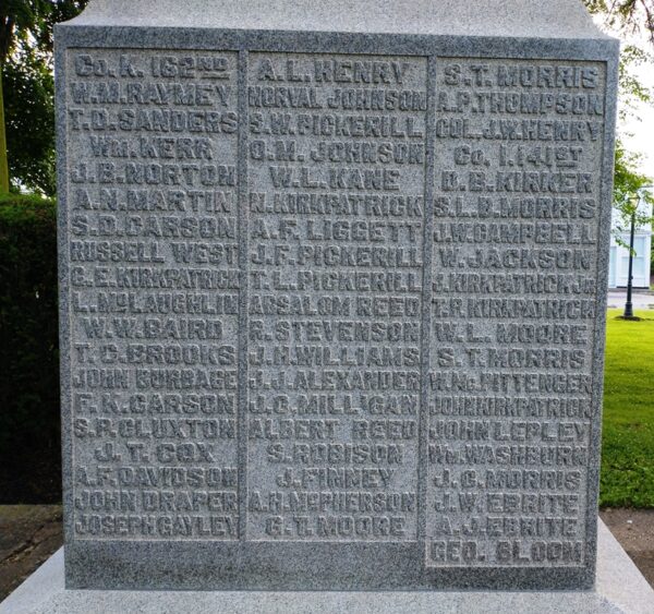 DECATUR CIVIL WAR MEMORIAL HONOR ROLL STONE B