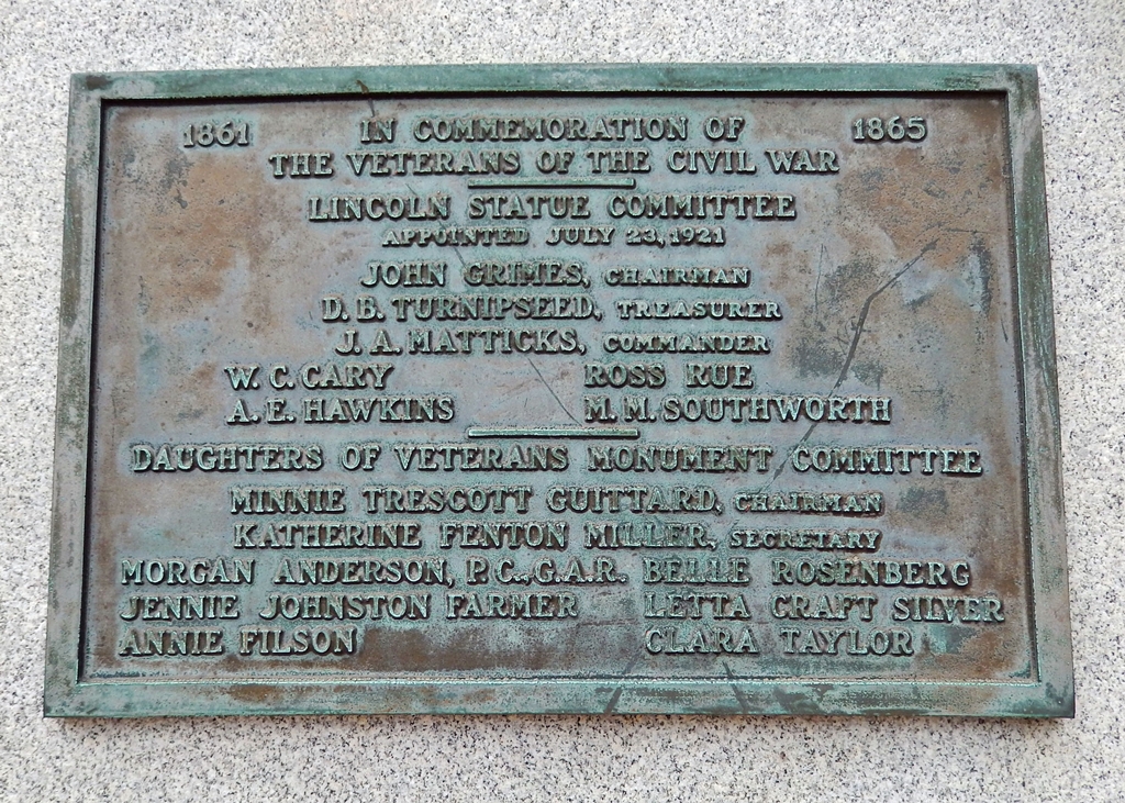 IN COMMEMORATION OF VETERANS OF THE CIVIL WAR MEMORIAL PLAQUE