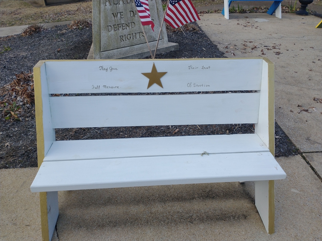 VALLEY HEAD SUPREME SACRIFICE WAR MEMORIAL BENCH A