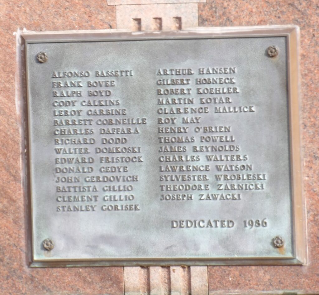 OGLESBY WAR VETERANS MEMORIAL PLAQUE