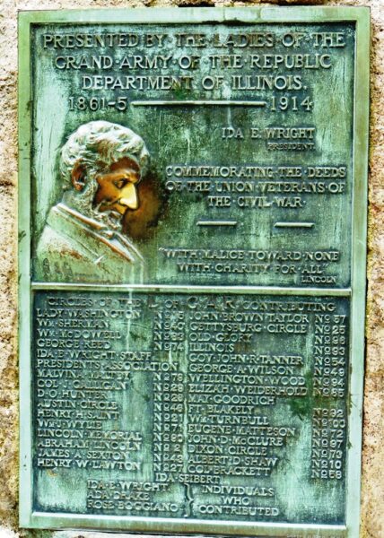 COMMEMORATING THE DEEDS OF THE UNION VETERANS CIVIL WAR MEMORIAL PLAQUE