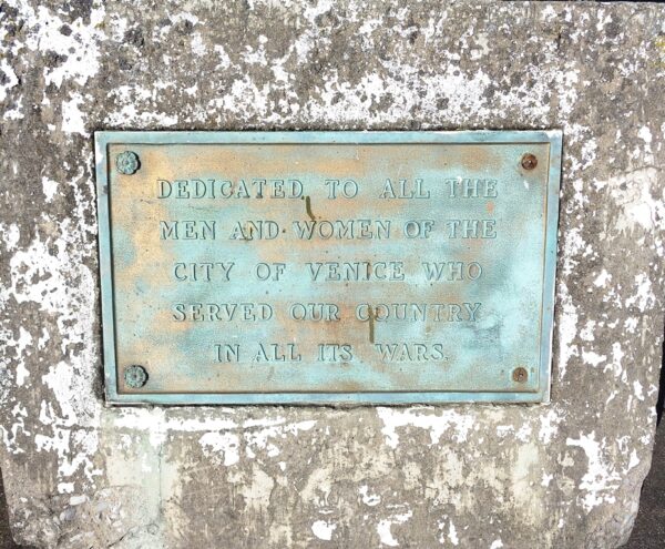 CITY OF VENICE VETERANS MEMORIAL GUN STONE