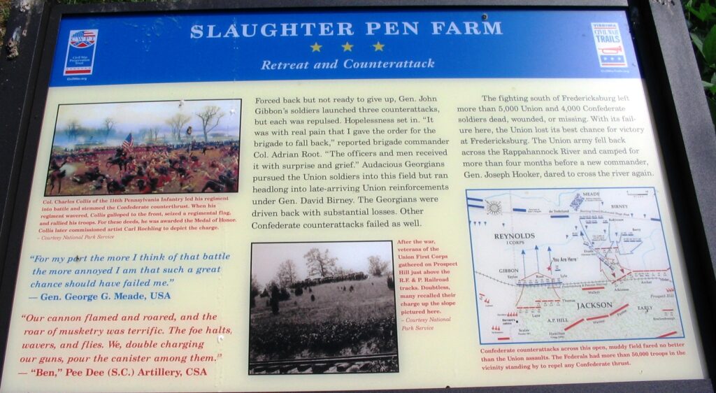 SLAUGHTER PEN FARM RETREAT AND COUNTERATTACK WAR MEMORIAL PANEL